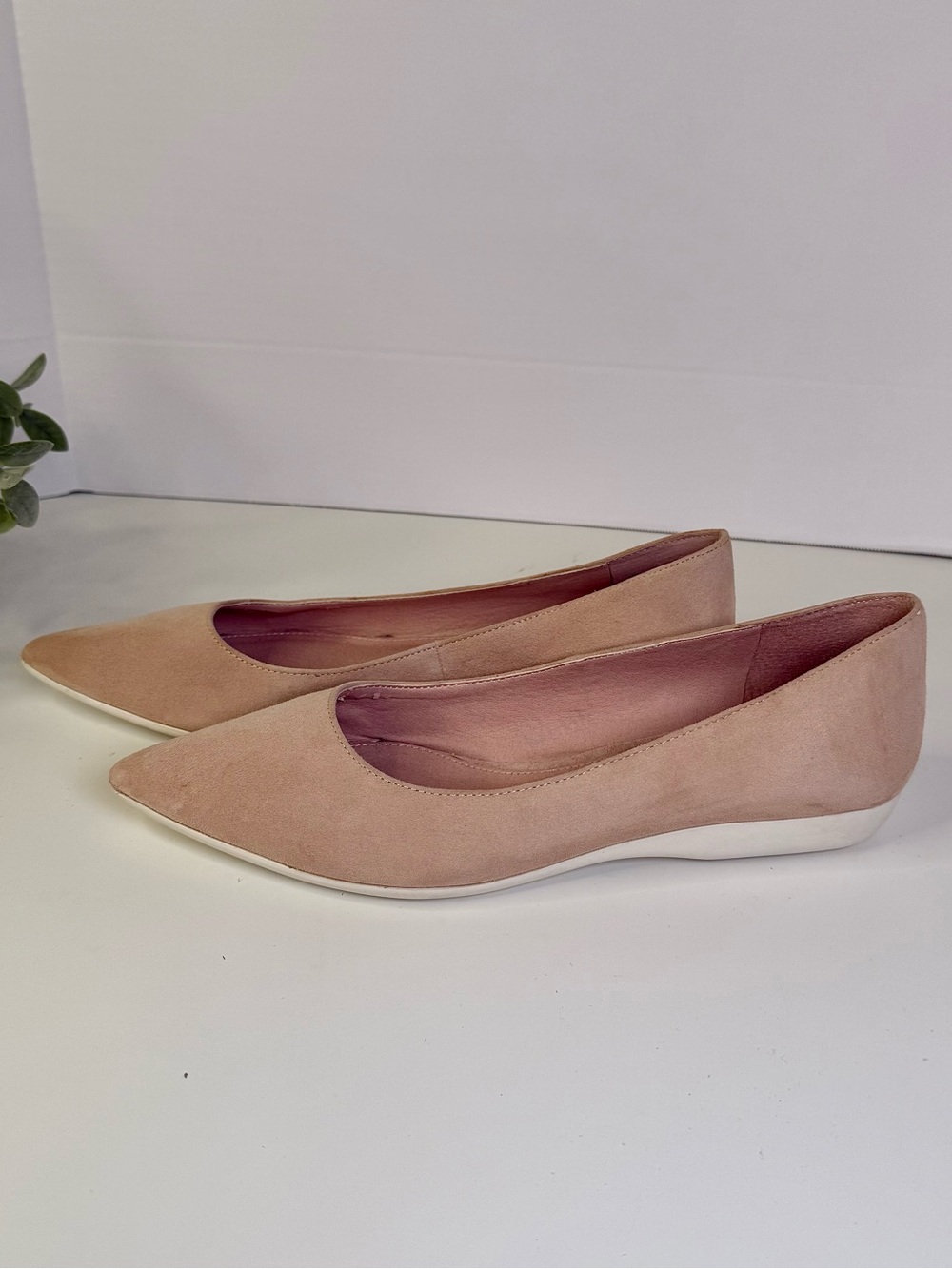 Sarto by Franco Sarto Adexie City Ballet Flats Blush Pink Suede Women's Size 10 - Picture 2 of 16